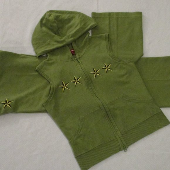 J.J. BASICS SLEEVELESS TWO (2) PIECE JADE KNIT HOODIE SET – L - Picture 16 of 16